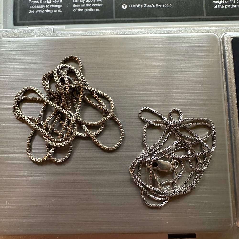 Sterling Silver Italy Box Chains 18 inch and 20 inch